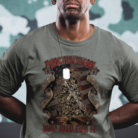 American Memorial T Shirt Real American Stand For The Flag Honor Who Died For It - Wonder Print Shop