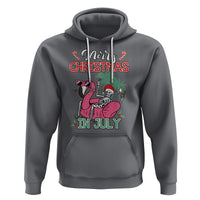 Skeleton Santa Hoodie Merry Christmas in July Summer Xmas Flamingo Float - Wonder Print Shop