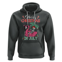 Skeleton Santa Hoodie Merry Christmas in July Summer Xmas Flamingo Float - Wonder Print Shop