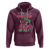 Skeleton Santa Hoodie Merry Christmas in July Summer Xmas Flamingo Float - Wonder Print Shop