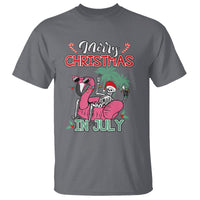 Skeleton Santa T Shirt Merry Christmas in July Summer Xmas Flamingo Float - Wonder Print Shop