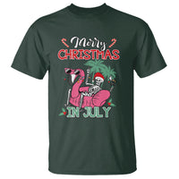 Skeleton Santa T Shirt Merry Christmas in July Summer Xmas Flamingo Float - Wonder Print Shop