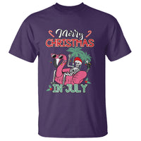 Skeleton Santa T Shirt Merry Christmas in July Summer Xmas Flamingo Float - Wonder Print Shop