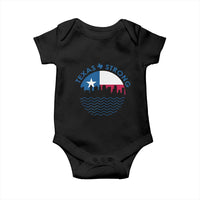 Strong Texas Baby Onesie Retro Flag Resilient Texans Pride - Wonder Print Shop