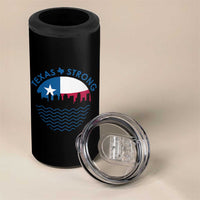 Strong Texas 4 in 1 Can Cooler Tumbler Retro Flag Resilient Texans Pride - Wonder Print Shop