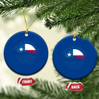 Strong Texas Ceramic Ornament Retro Flag Resilient Texans Pride - Wonder Print Shop