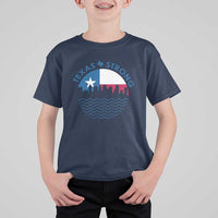 Strong Texas T Shirt For Kid Retro Flag Resilient Texans Pride - Wonder Print Shop