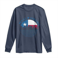 Strong Texas Long Sleeve Shirt Retro Flag Resilient Texans Pride - Wonder Print Shop