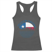 Strong Texas Racerback Tank Top Retro Flag Resilient Texans Pride - Wonder Print Shop