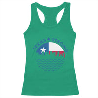 Strong Texas Racerback Tank Top Retro Flag Resilient Texans Pride - Wonder Print Shop
