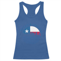 Strong Texas Racerback Tank Top Retro Flag Resilient Texans Pride - Wonder Print Shop