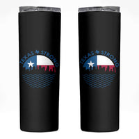 Strong Texas Skinny Tumbler Retro Flag Resilient Texans Pride - Wonder Print Shop