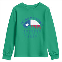 Strong Texas Youth Sweatshirt Retro Flag Resilient Texans Pride - Wonder Print Shop