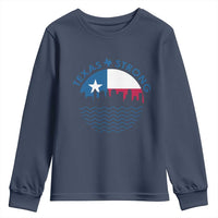 Strong Texas Youth Sweatshirt Retro Flag Resilient Texans Pride - Wonder Print Shop
