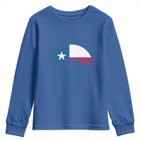 Strong Texas Youth Sweatshirt Retro Flag Resilient Texans Pride - Wonder Print Shop