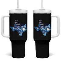 Texas Pride Tumbler With Handle The Stars at Night Are Big and Bright - Wonder Print Shop