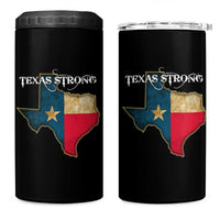 Strong Texas 4 in 1 Can Cooler Tumbler Retro Lone Star State Pride Distressed Flag - Wonder Print Shop
