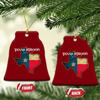 Strong Texas Ceramic Ornament Retro Lone Star State Pride Distressed Flag - Wonder Print Shop