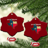 Strong Texas Ceramic Ornament Retro Lone Star State Pride Distressed Flag - Wonder Print Shop