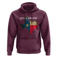 Strong Texas Hoodie Retro Lone Star State Pride Distressed Flag - Wonder Print Shop