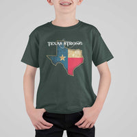 Strong Texas T Shirt For Kid Retro Lone Star State Pride Distressed Flag - Wonder Print Shop