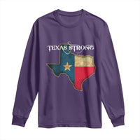 Strong Texas Long Sleeve Shirt Retro Lone Star State Pride Distressed Flag - Wonder Print Shop