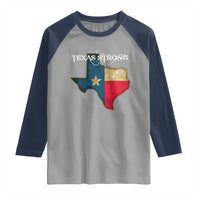 Strong Texas Raglan Shirt Retro Lone Star State Pride Distressed Flag - Wonder Print Shop