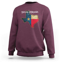 Strong Texas Sweatshirt Retro Lone Star State Pride Distressed Flag - Wonder Print Shop