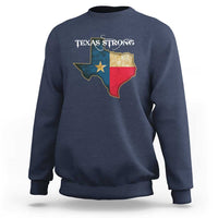 Strong Texas Sweatshirt Retro Lone Star State Pride Distressed Flag - Wonder Print Shop