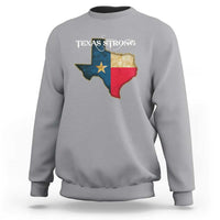 Strong Texas Sweatshirt Retro Lone Star State Pride Distressed Flag - Wonder Print Shop
