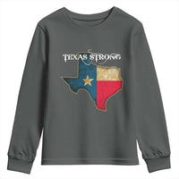 Strong Texas Youth Sweatshirt Retro Lone Star State Pride Distressed Flag - Wonder Print Shop