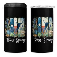 Retro Strong Texas 4 in 1 Can Cooler Tumbler Bluebonnets Longhorn Cowboy Western Pride - Wonder Print Shop