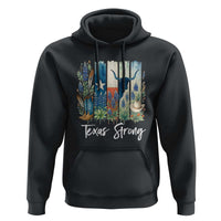 Retro Strong Texas Hoodie Bluebonnets Longhorn Cowboy Western Pride - Wonder Print Shop