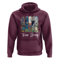 Retro Strong Texas Hoodie Bluebonnets Longhorn Cowboy Western Pride - Wonder Print Shop