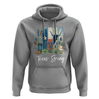 Retro Strong Texas Hoodie Bluebonnets Longhorn Cowboy Western Pride - Wonder Print Shop