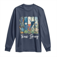 Retro Strong Texas Long Sleeve Shirt Bluebonnets Longhorn Cowboy Western Pride - Wonder Print Shop