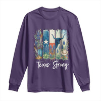 Retro Strong Texas Long Sleeve Shirt Bluebonnets Longhorn Cowboy Western Pride - Wonder Print Shop