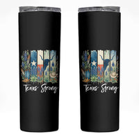 Retro Strong Texas Skinny Tumbler Bluebonnets Longhorn Cowboy Western Pride - Wonder Print Shop