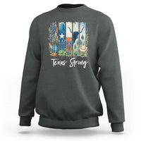 Retro Strong Texas Sweatshirt Bluebonnets Longhorn Cowboy Western Pride - Wonder Print Shop