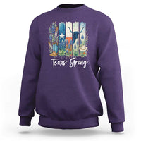 Retro Strong Texas Sweatshirt Bluebonnets Longhorn Cowboy Western Pride - Wonder Print Shop