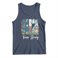 Retro Strong Texas Tank Top Bluebonnets Longhorn Cowboy Western Pride - Wonder Print Shop