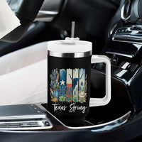 Retro Strong Texas Tumbler With Handle Bluebonnets Longhorn Cowboy Western Pride - Wonder Print Shop