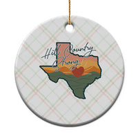 Hill Country Strong Ceramic Ornament Texas Pride for Resilient Texans Retro - Wonder Print Shop