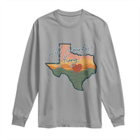 Hill Country Strong Long Sleeve Shirt Texas Pride for Resilient Texans Retro - Wonder Print Shop