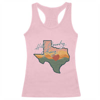 Hill Country Strong Racerback Tank Top Texas Pride for Resilient Texans Retro - Wonder Print Shop