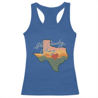 Hill Country Strong Racerback Tank Top Texas Pride for Resilient Texans Retro - Wonder Print Shop