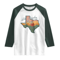 Hill Country Strong Raglan Shirt Texas Pride for Resilient Texans Retro - Wonder Print Shop