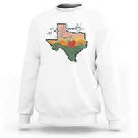 Hill Country Strong Sweatshirt Texas Pride for Resilient Texans Retro - Wonder Print Shop