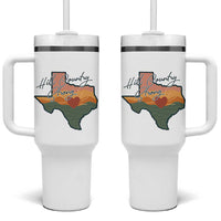 Hill Country Strong Tumbler With Handle Texas Pride for Resilient Texans Retro - Wonder Print Shop