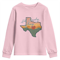 Hill Country Strong Youth Sweatshirt Texas Pride for Resilient Texans Retro - Wonder Print Shop